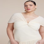 Twist Detail Pleated Chiffon Dress image number null