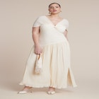 Twist Detail Pleated Chiffon Dress image number null