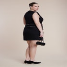 Belted Tweed Mini Dress image number null