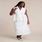 Floral Jacquard A Line Skirt image number null