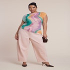 Pink Wash Barrel Leg Jean image number null