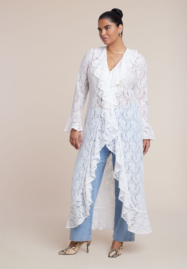 Lace Ruffle Duster image number 1