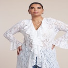 Lace Ruffle Duster image number null