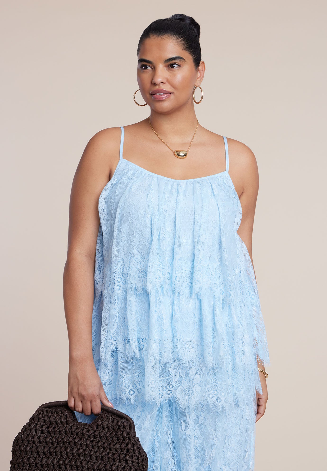 Asym Lace Babydoll Top image number 2