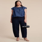 Bubble Chambray Top image number null