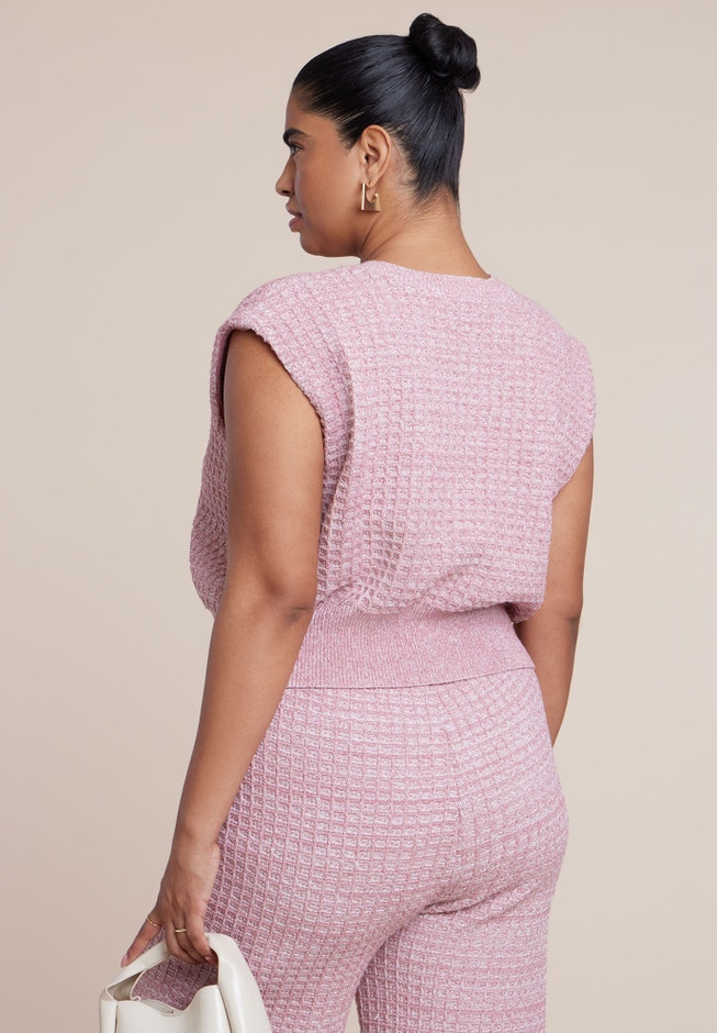 Button Detail Knit Vest image number 1