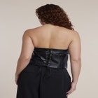 Faux Leather Lace-Up Bustier Top image number 1