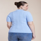 Veriegated Rib Collared Sweater image number null