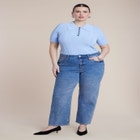 Veriegated Rib Collared Sweater image number null