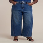 Belted Straight Leg Jean image number null
