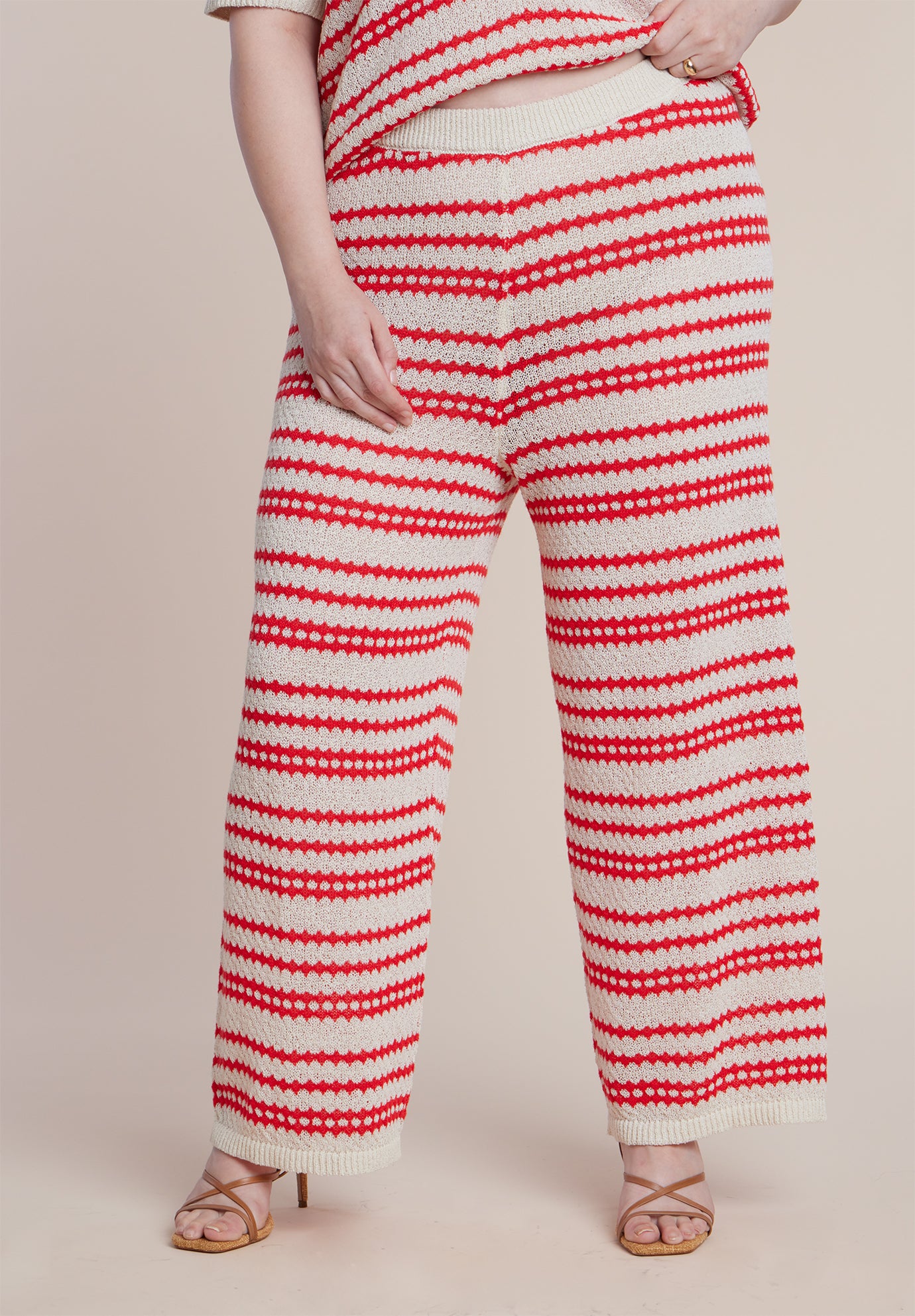 Pointelle Stripe Sweater Pant image number 0
