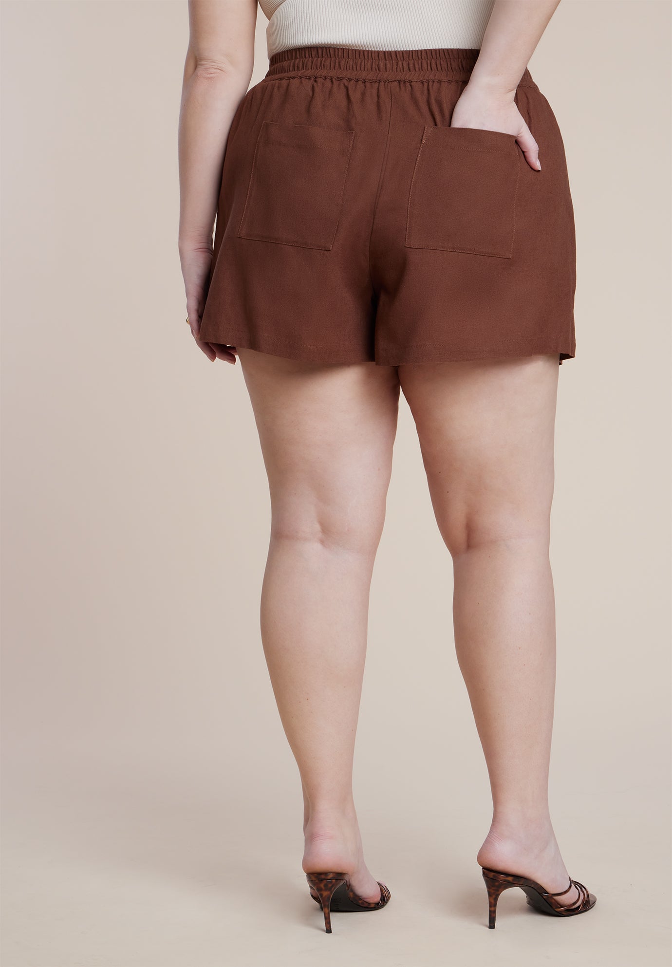 Pull On Linen Short image number 1