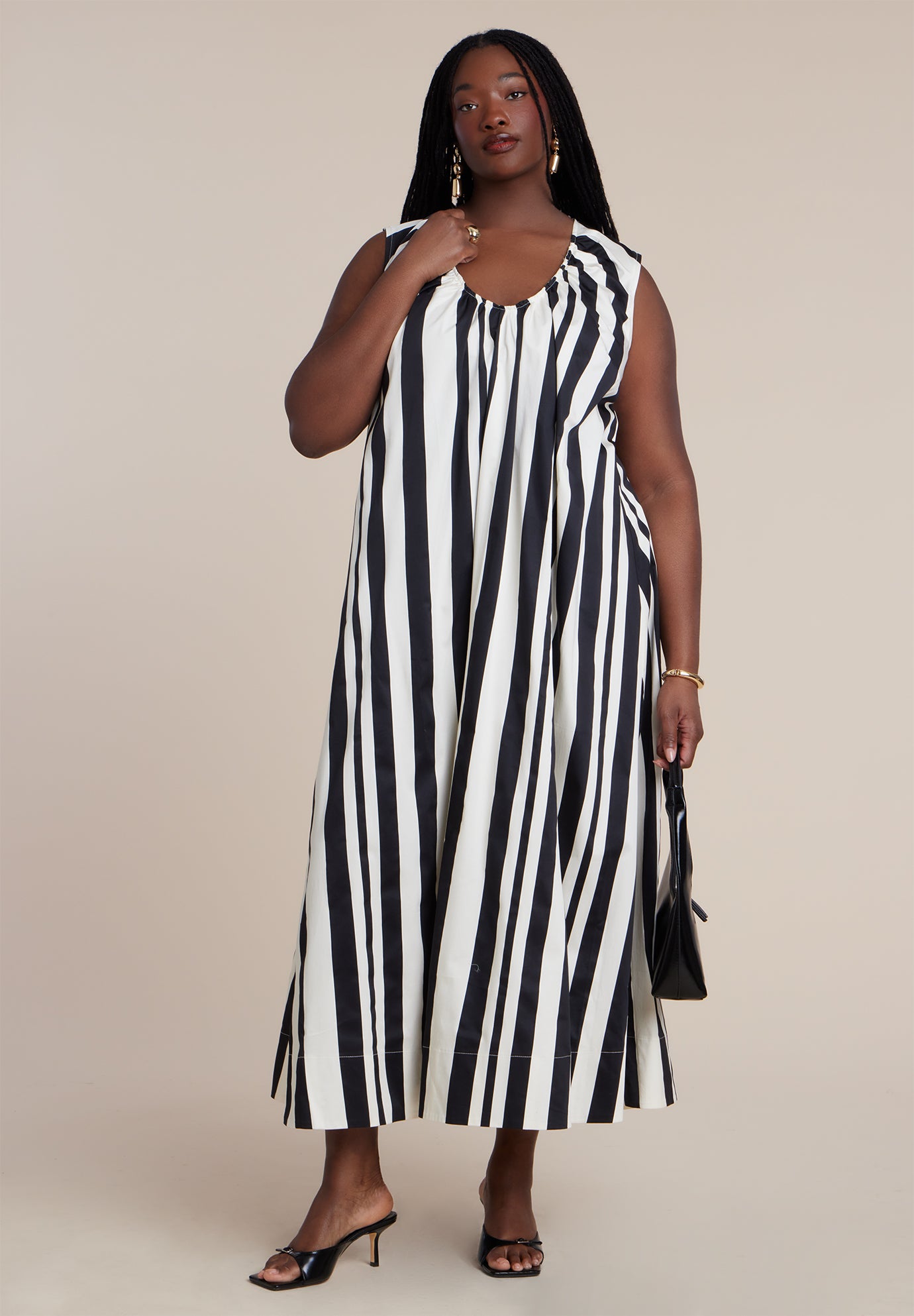 Shirred Neckline Tank Dress image number 2