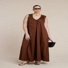 Shirred Neckline Tank Dress image number null