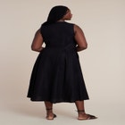 Zipper Detail Linen Maxi Dress image number null