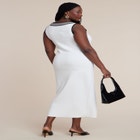 Contrast Tubing Sweater Dress image number null