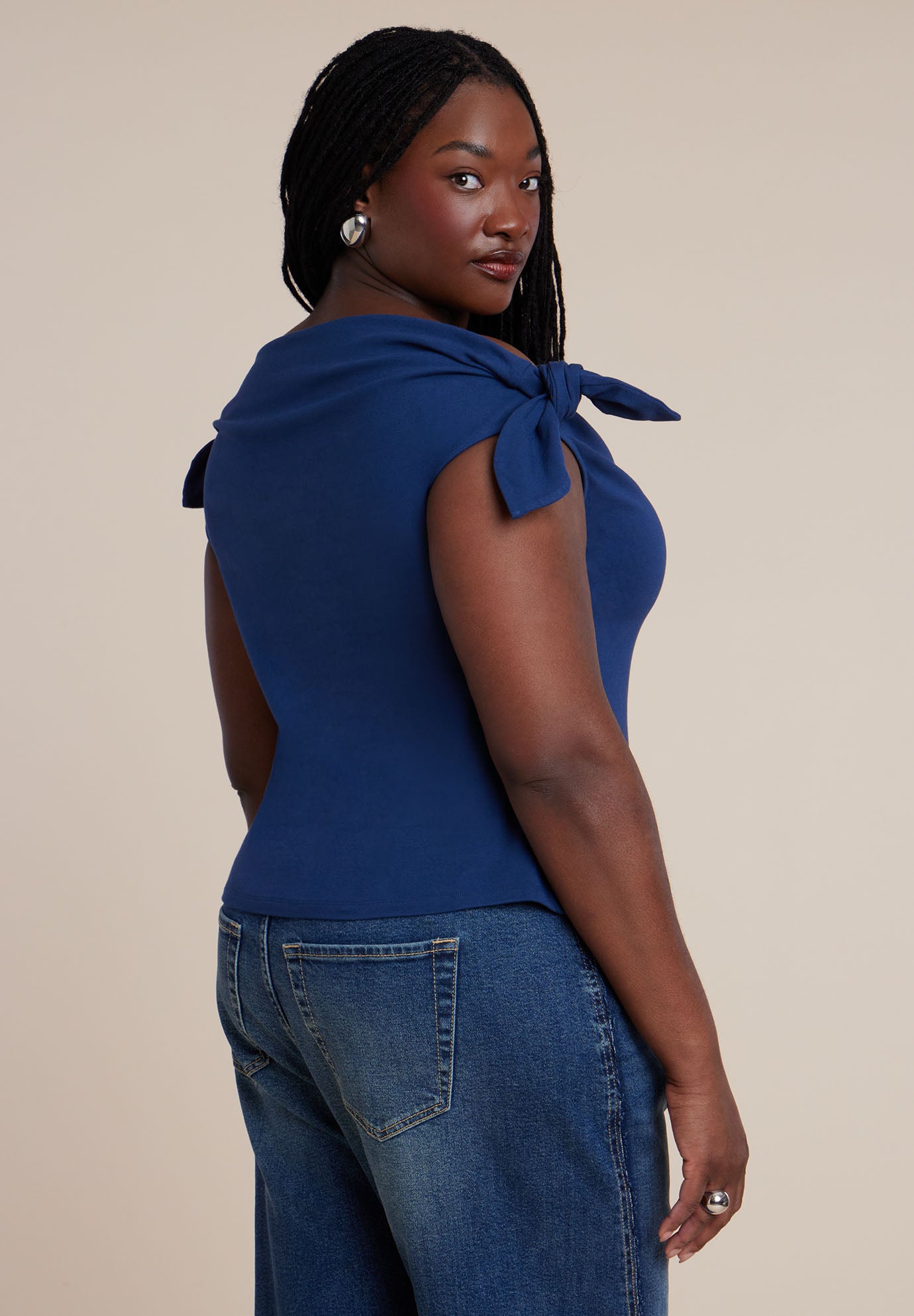 Off Shoulder Top With Ties image number 2