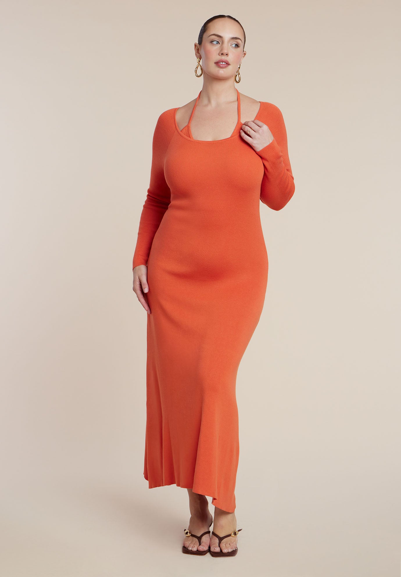 Sweater Dress W Strap image number 1