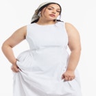 Sleeveless Poplin Midi Dress image number null