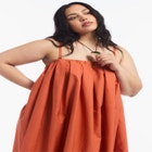 Pleated Poplin Maxi Dress image number null