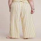Drawstring Wide Leg Linen Pant image number null