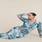 PatBO x ELOQUII Printed Mesh Maxi Dress image number null