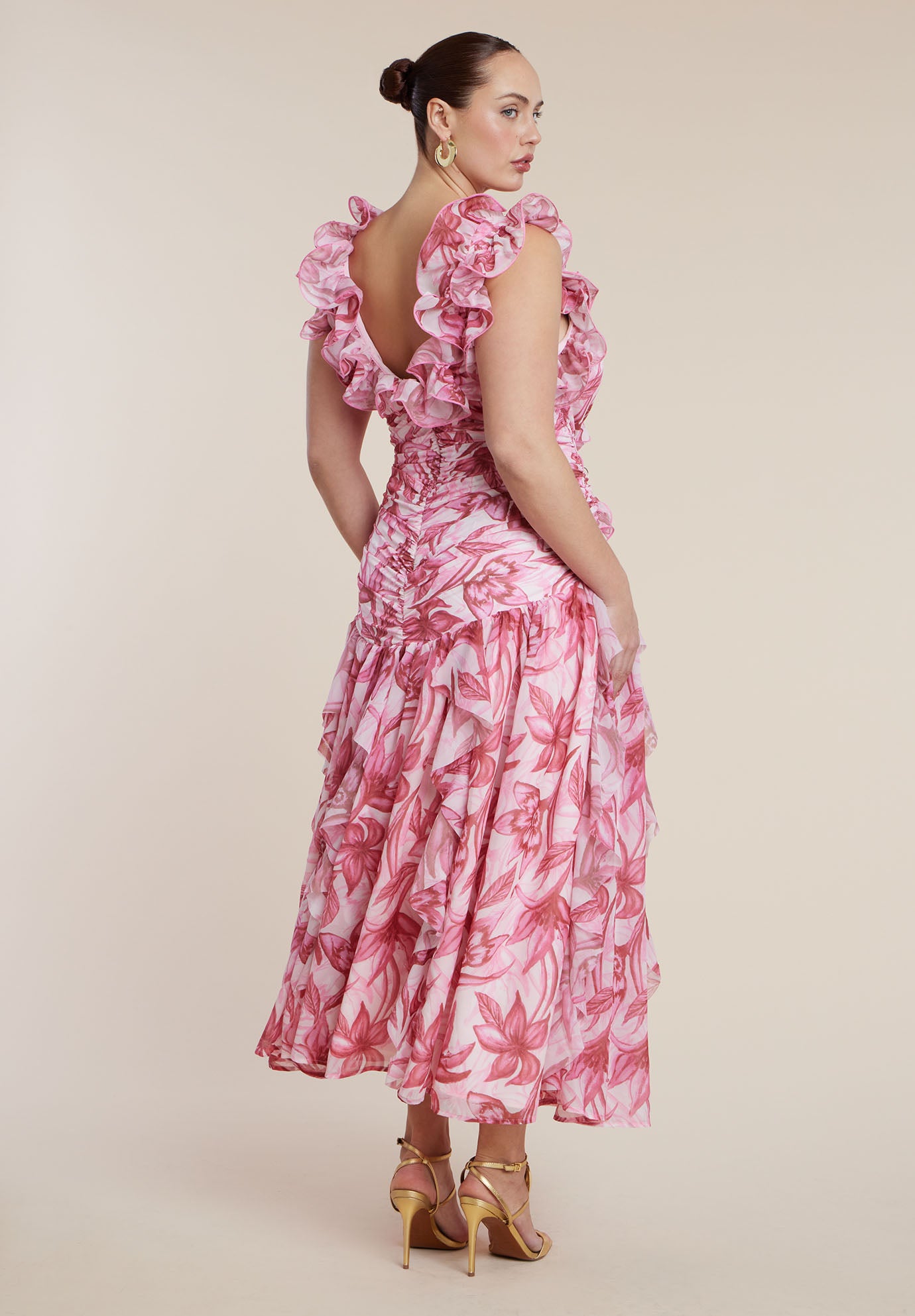 PatBO x ELOQUII Ruffle Detail Maxi Dress image number 2