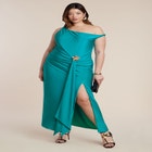 PatBO x ELOQUII Asym Neckline Maxi Dress image number null