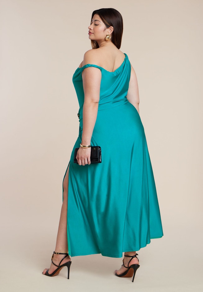 PatBO x ELOQUII Asym Neckline Maxi Dress image number 2
