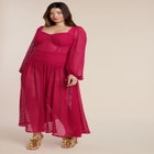 PatBO x ELOQUII Corset Waist Maxi Dress image number null