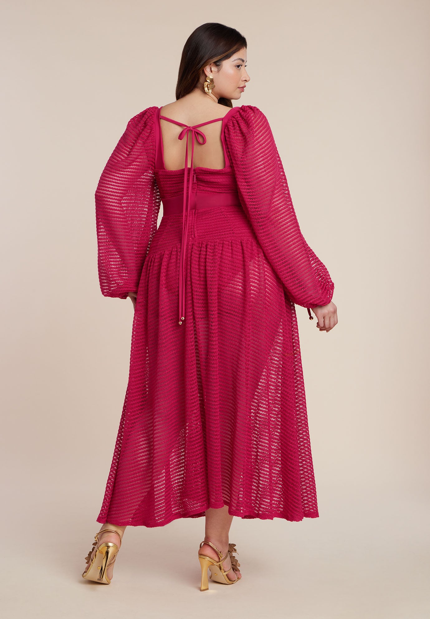 PatBO x ELOQUII Corset Waist Maxi Dress image number 2