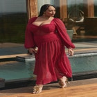 PatBO x ELOQUII Corset Waist Maxi Dress image number null