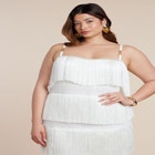 PatBO x ELOQUII Fringe Maxi Dress image number null