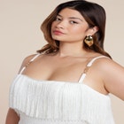 PatBO x ELOQUII Fringe Maxi Dress image number null
