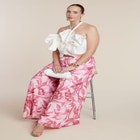 PatBO x ELOQUII Embellished Flower Appliqu&eacute; Top image number null