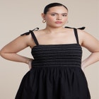 Smocked Bodice Maxi Dress image number null