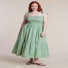 Smocked Bodice Maxi Dress image number null