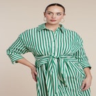 Cinch Detail Poplin Midi Dress image number null