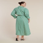 Cinch Detail Poplin Midi Dress image number null