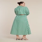 Cinch Detail Poplin Midi Dress image number null