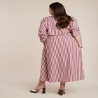 Cinch Detail Poplin Midi Dress image number null