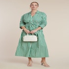 Cinch Detail Poplin Midi Dress image number null