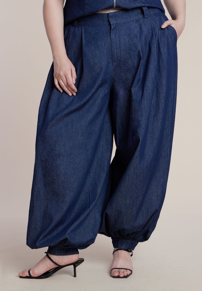 High Rise Chambray Trouser image number 1