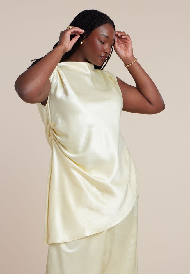 Pleat Detail Longline Top image number 1