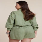 Waist Tie Linen Button Up Shirt image number null