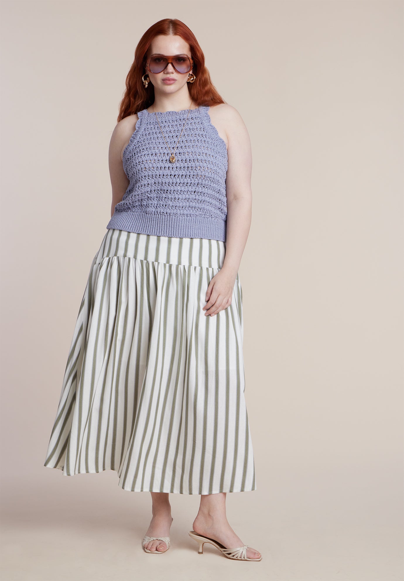 Open Stitch Racer Tank image number 1