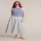 Open Stitch Racer Tank image number null