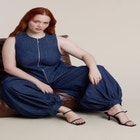 Chambray Zip Up Top image number null