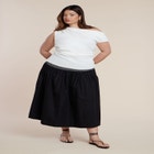 Asymmetrical Shirred Top image number null