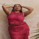 PatBO x ELOQUII Fringe Detail Crochet Top image number null